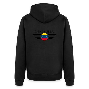 Venezuela Style Design T-Shirt - Veste à capuche bio Premium Unisexe - noir - Dos - Nico (187cm)