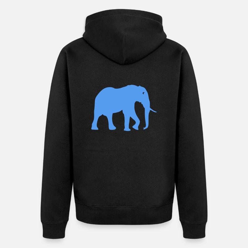 Éléphant - Veste à capuche bio Premium Unisexe - noir