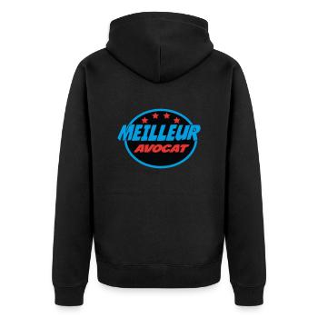 MEILLEUR AVOCAT - Veste à capuche bio Premium Unisexe - noir - Dos - Nico (187cm)