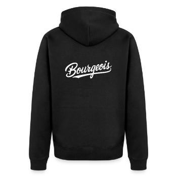 Bourgeois - Veste à capuche bio Premium Unisexe - noir - Dos - Nico (187cm)