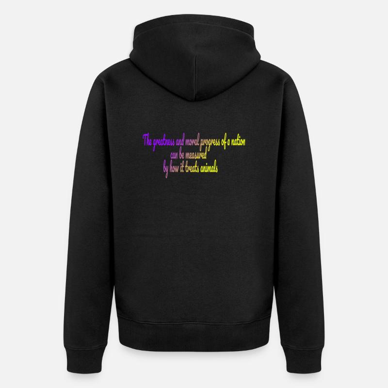 Die Größe einer Nation - Unisex Premium Bio Zip Hoodie - Schwarz