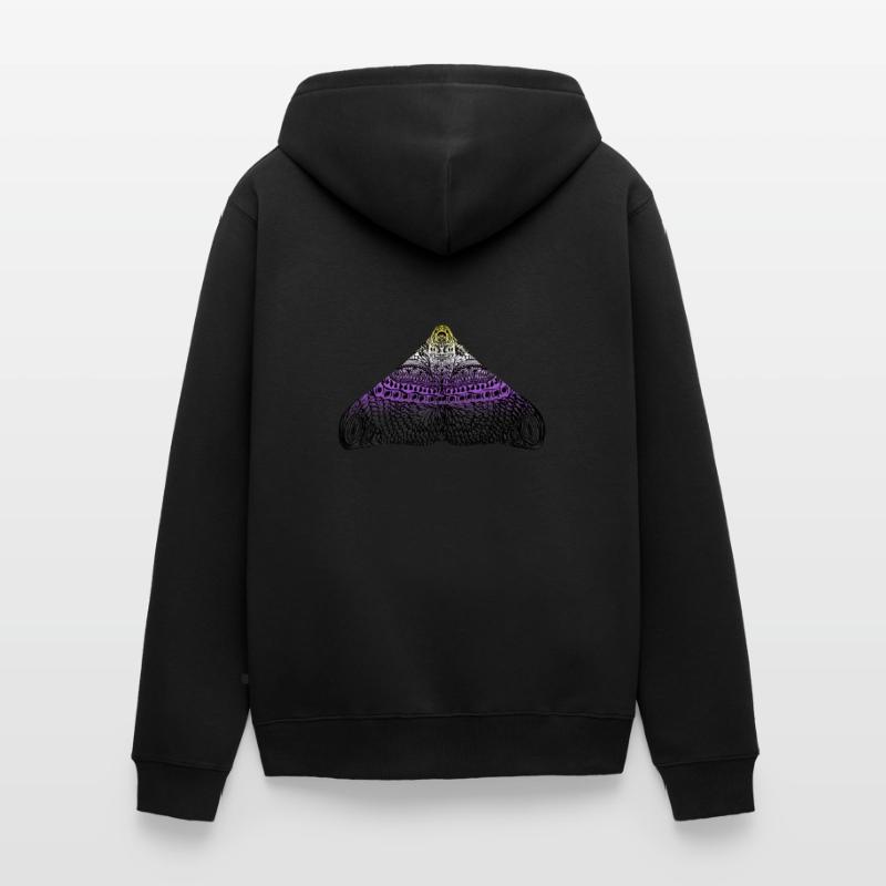 Non binary pride moth Unisex Premium Organic Zip Hoodie