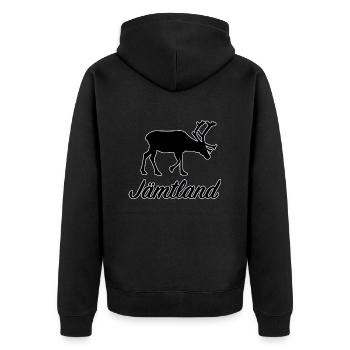 Jämtland Reindeer Sverige Northern Sweden Sweden - Unisex Premium Organic Zip Hoodie - black - Back - Nico (187cm)