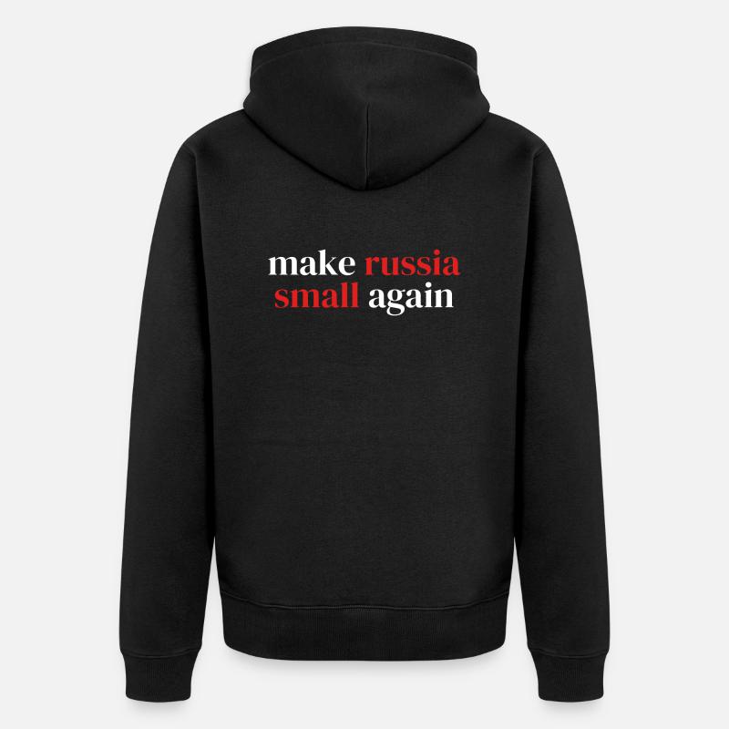 make russia small again - Unisex Premium Bio Zip Hoodie - Schwarz