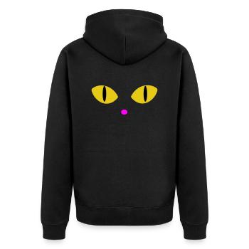 Yellow eyes - Unisex Premium Organic Zip Hoodie - black - Back - Nico (187cm)