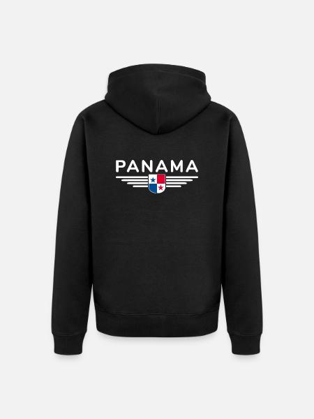 Panama T-Shirt Design - Unisex Premium Bio Zip Hoodie - Schwarz