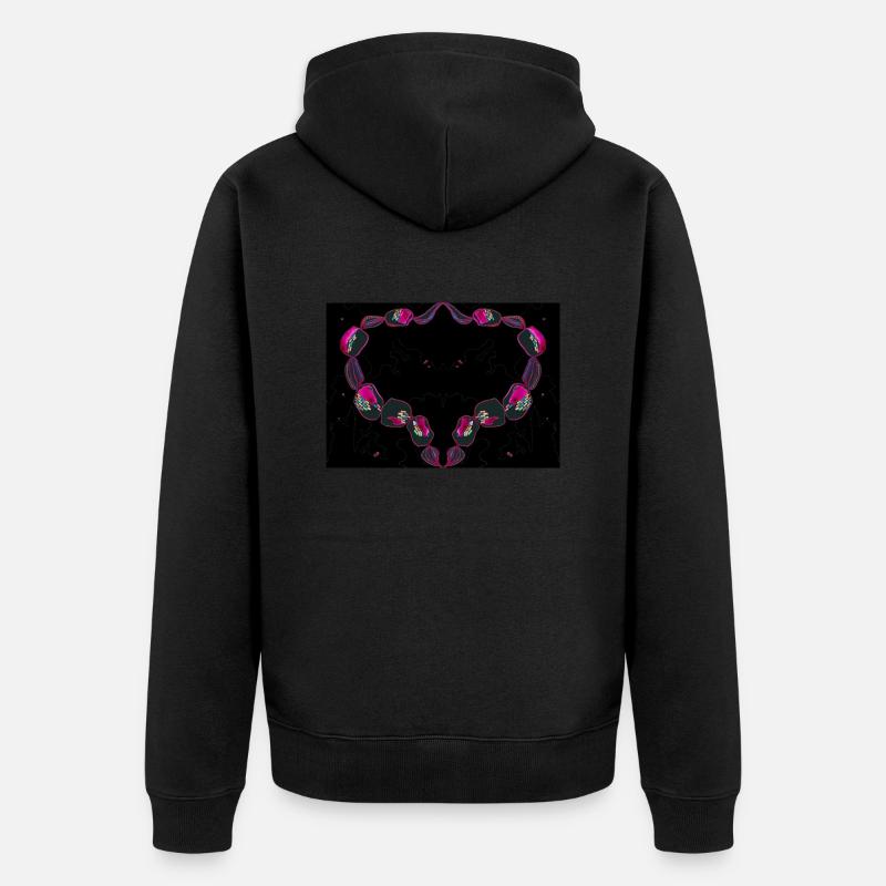 Double volute - Veste à capuche bio Premium Unisexe - noir