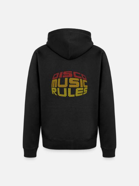Disco Music Rules - Unisex Premium Organic Zip Hoodie - black