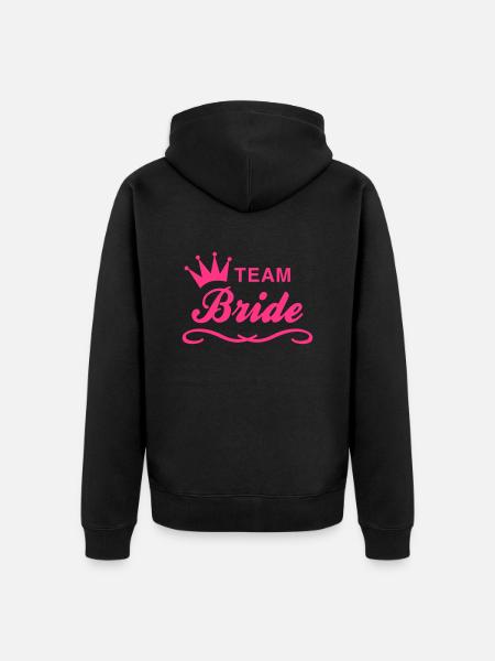 Team Bride - Unisex Premium Bio Zip Hoodie - Schwarz