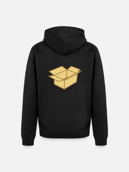 Cardboard box - Unisex Premium Organic Zip Hoodie - black