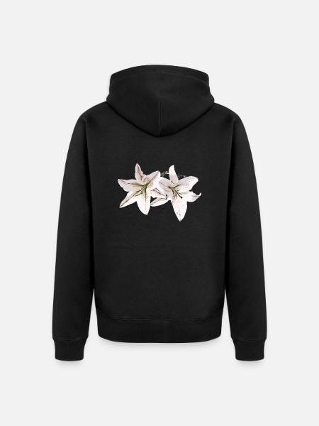 Lily / Lilium / Lily - Unisex Premium Organic Zip Hoodie - black