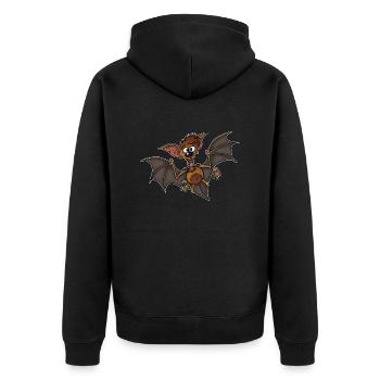 Vladi bat - Veste à capuche bio Premium Unisexe - noir - Dos - Nico (187cm)