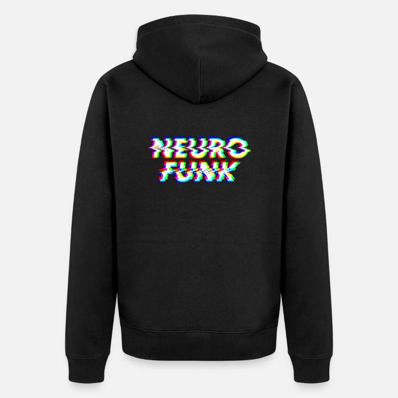 Neurofunk 4 - Veste à capuche bio Premium Unisexe - noir