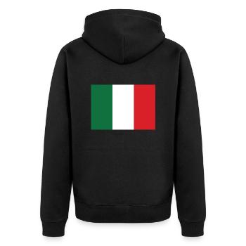 Italie Drapeau - Veste à capuche bio Premium Unisexe - noir - Dos - Nico (187cm)