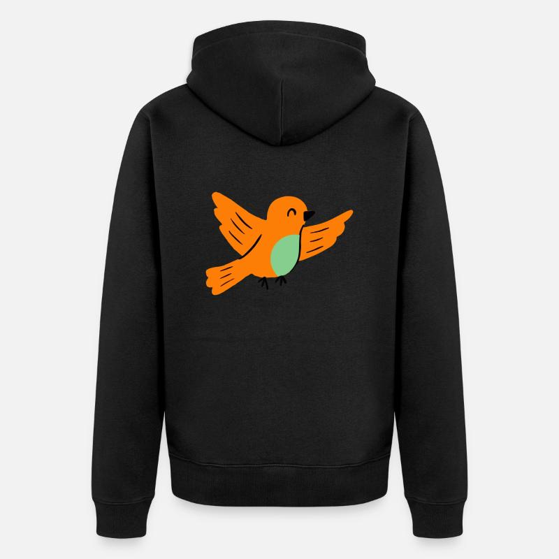 Doux petit oiseau volant - Veste à capuche bio Premium Unisexe - noir