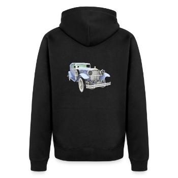 Voitures anciennes, voiture, voiture - Veste à capuche bio Premium Unisexe - noir - Dos - Nico (187cm)