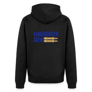 Kindergarten Crew Crayon Team - Unisex Premium Organic Zip Hoodie - black - Back - Nico (187cm)
