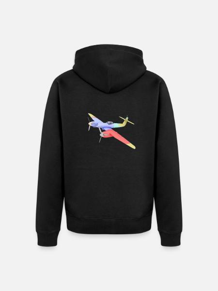 British fighter WW2 - Unisex Premium Organic Zip Hoodie - black