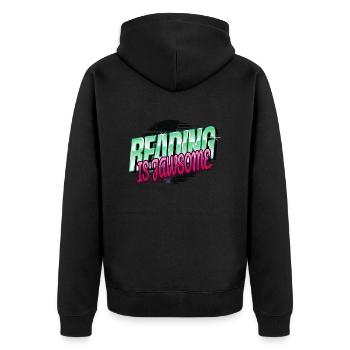 films geek livre cadeau dragon vert amour - Veste à capuche bio Premium Unisexe - noir - Dos - Nico (187cm)