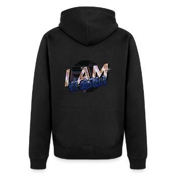 activist tshirts birthday present idea cool design - Unisex Premium Organic Zip Hoodie - black - Back - Nico (187cm)