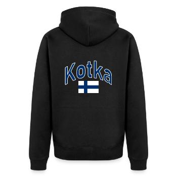 Drapeau finlandais de Kotka - Veste à capuche bio Premium Unisexe - noir - Dos - Nico (187cm)