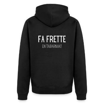 La frette en tabarnak - Veste à capuche bio Premium Unisexe - noir - Dos - Nico (187cm)