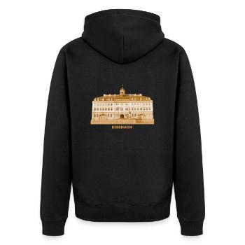 Eisenach City Palace Wartburg Thuringia - Unisex Premium Organic Zip Hoodie - black - Back - Nico (187cm)