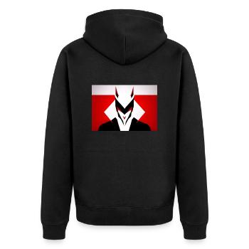 Devil in the details - Unisex Premium Organic Zip Hoodie - black - Back - Nico (187cm)