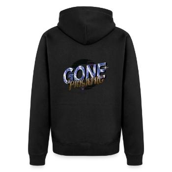 present idea gamer hacking code funny hacker fans - Unisex Premium Bio Zip Hoodie - Schwarz - Hinten - Nico (187cm)