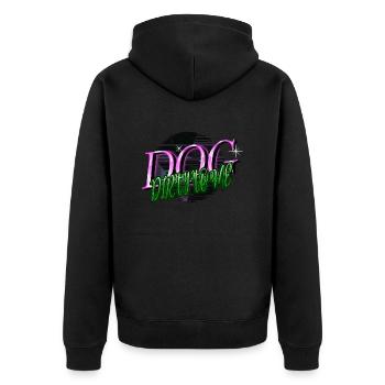 dog pet golden retriever animal shelter - Unisex Premium Bio Zip Hoodie - Schwarz - Hinten - Nico (187cm)