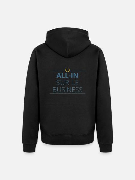 Alles im Geschäft - Unisex Premium Bio Zip Hoodie - Schwarz