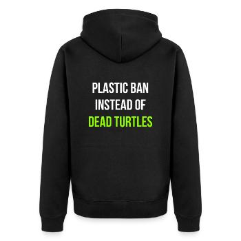 Turtles Rescue dit anglais - Veste à capuche bio Premium Unisexe - noir - Dos - Nico (187cm)