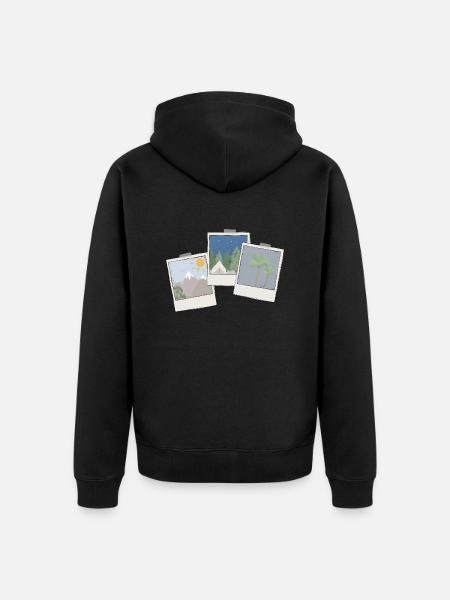Bilder Trio - Unisex Premium Bio Zip Hoodie - Schwarz