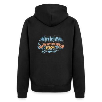 À l’époque de la natation - Veste à capuche bio Premium Unisexe - noir - Dos - Nico (187cm)