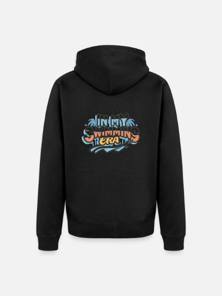 À l’époque de la natation - Veste à capuche bio Premium Unisexe - noir