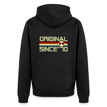 Since 70 - Veste à capuche bio Premium Unisexe - noir - Dos - Nico (187cm)