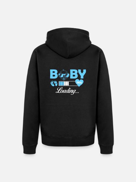 baby loading 2025 - Unisex Premium Bio Zip Hoodie - Schwarz
