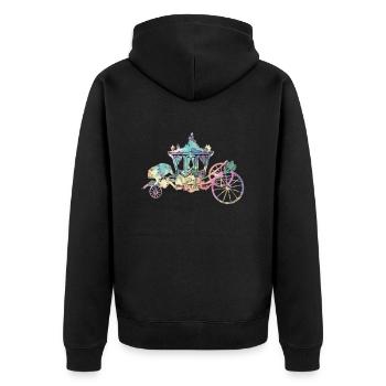 Silhouette de carrosse - Veste à capuche bio Premium Unisexe - noir - Dos - Nico (187cm)