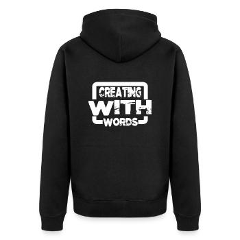 Creative Mindset Cool Creative Inspiration - Unisex Premium Organic Zip Hoodie - black - Back - Nico (187cm)