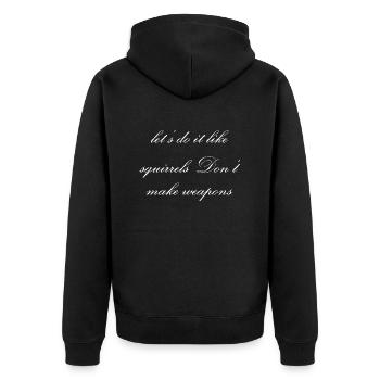 contre-culture dictons geek hippie cool funky - Veste à capuche bio Premium Unisexe - noir - Dos - Nico (187cm)