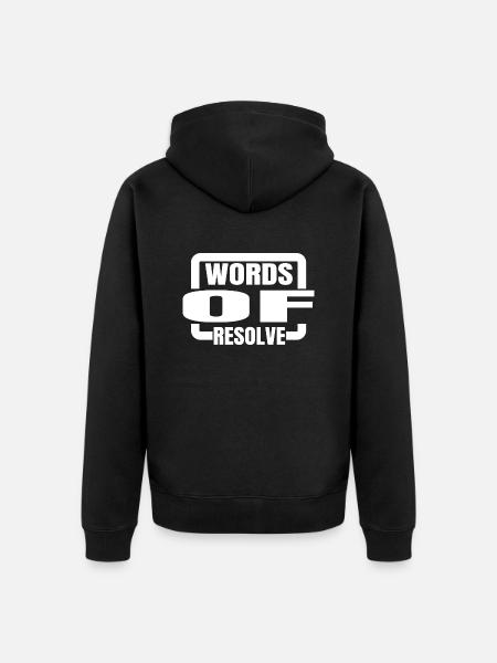 unwavering determination present idea gift - Unisex Premium Organic Zip Hoodie - black