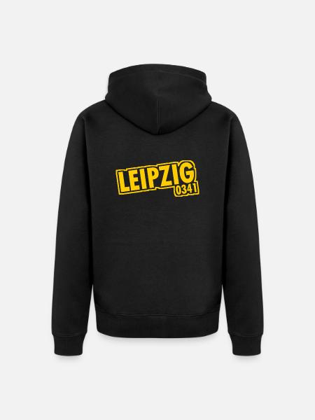 Leipzig - 0341 - Area Code - Saxony - Unisex Premium Organic Zip Hoodie - black
