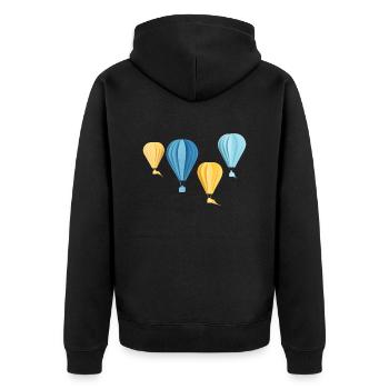 Rêves de vol - Veste à capuche bio Premium Unisexe - noir - Dos - Nico (187cm)