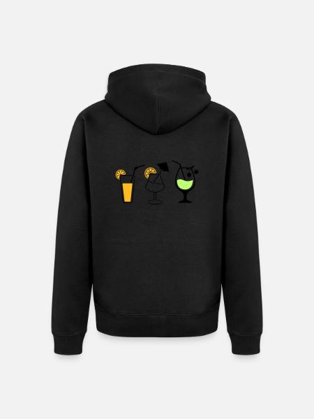 Cocktails - Unisex Premium Organic Zip Hoodie - black