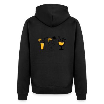 Cocktails - Unisex Premium Organic Zip Hoodie - black - Back - Nico (187cm)
