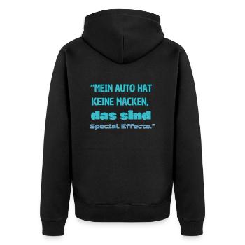 "Special Effects" - Unisex Premium Organic Zip Hoodie - black - Back - Nico (187cm)