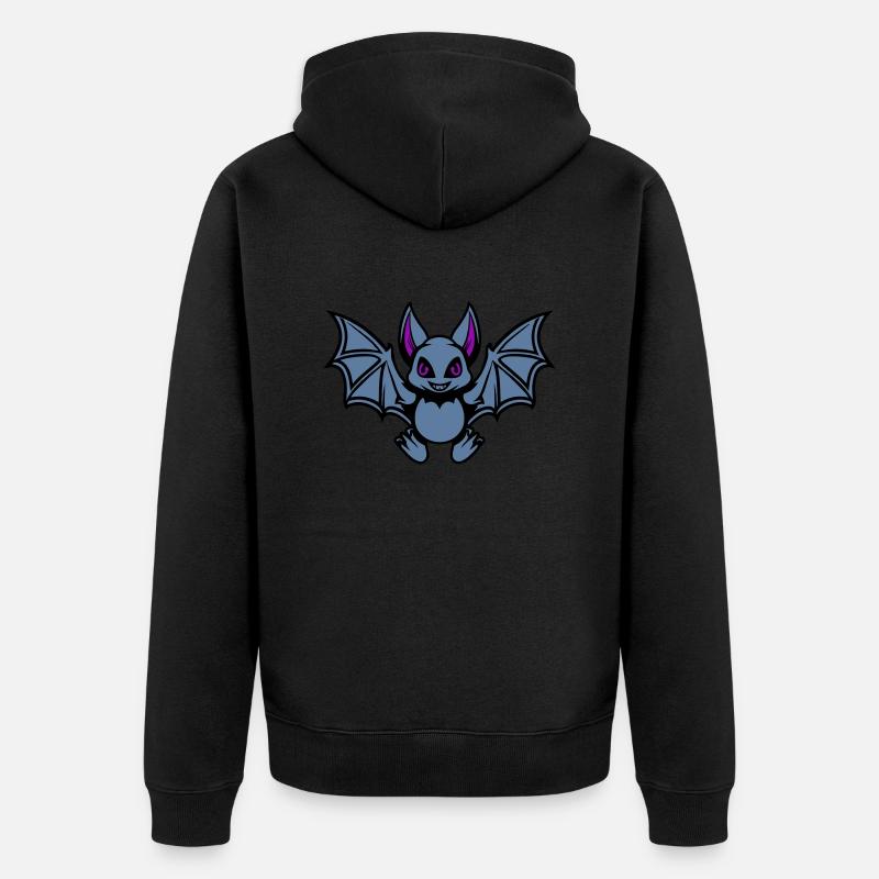 Bande dessinée chauve-souris - Veste à capuche bio Premium Unisexe - noir