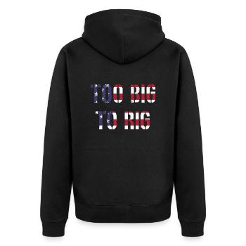 TROP GRAND POUR ÊTRE TRUQUÉ 2024 - Veste à capuche bio Premium Unisexe - noir - Dos - Nico (187cm)