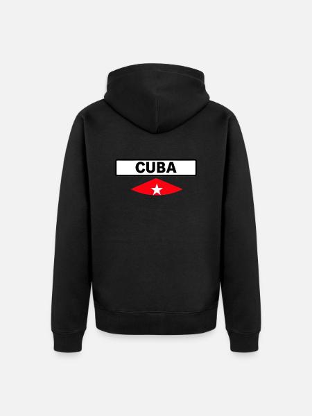 Kuba Karibik Geschenk - Unisex Premium Bio Zip Hoodie - Schwarz