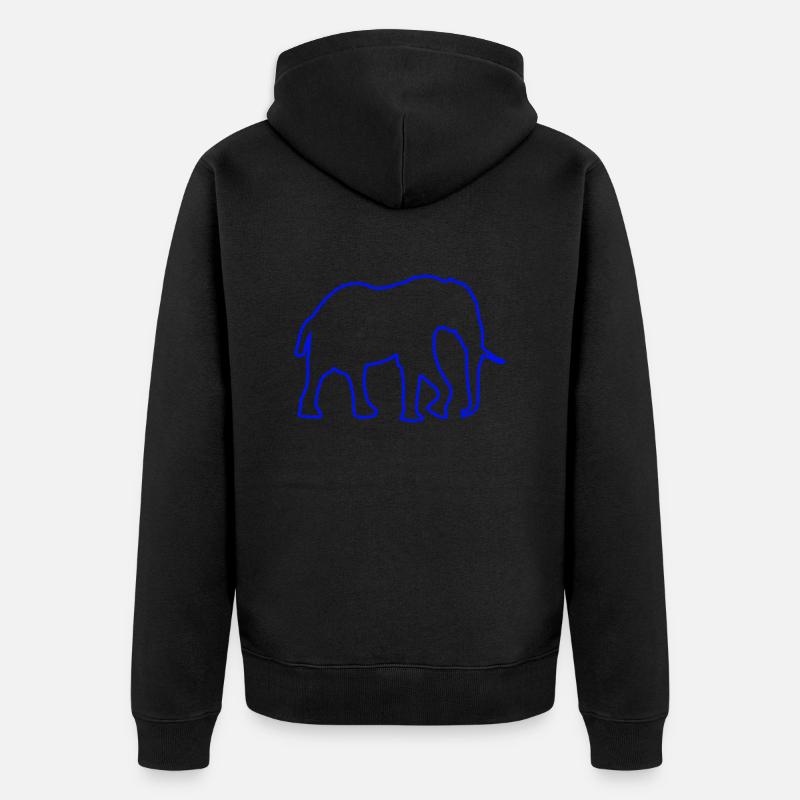Éléphant - Veste à capuche bio Premium Unisexe - noir